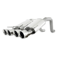 Stainless Works 2006-13 Corvette C6ZO6/ZR1 3in Axleback Chambered Mufflers Quad 4in Rolled Edge Tips