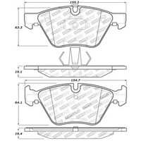 Centric Performance 12 BMW X1 / 09-13 Z4 / 06 325 Series (Exc E90) Front Brake Pads