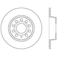 StopTech 06-10 Audi A3/08-10 TT / 06-09 VW GTI Mk V Cryo-Stop Left Front Slotted Rotor