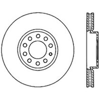 StopTech Power Slot 05-10 VW Jetta (except Wagon) Front Left Slotted Rotor