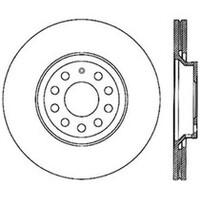 StopTech Power Slot 09 VW CC (Passat CC) / 06-09 Passat (ex Syncro) Left Rear CRYO-STOP Slotted Rot