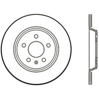 StopTech 09-16 Audi A4 Rear Left Cryo Slotted Rotor