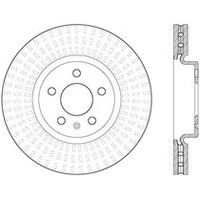 StopTech 12-16 Audi A4 Cryo Slotted Front Left Sport Brake Rotor