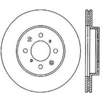 StopTech Power Slot 90-01 Integra / 93-05 Civic EX/93-97 Civic Si Fr Left Slotted CRYO-STOP Rotor