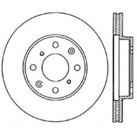 StopTech Power Slot 93-00 Honda Civic DX w/ Rr Drum Brakes Front Left Rotor