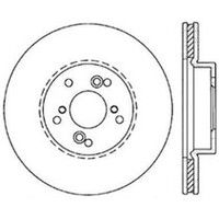 StopTech Power Slot 99-08 Acura TL (STD Caliber) / 01-03 CL / 04-10 TSX Front Left Slotted Rotor