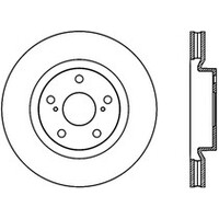 StopTech Power Slot 07-13 Lexus ES250/300/330/350 / 11-13 Scion tC Slotted Left Fr CRYO-STOP Rotor