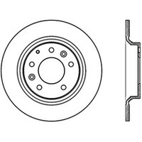 StopTech Power Slot Mazda Mazda6 Slotted Left Rear Rotor