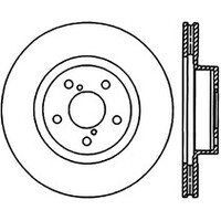 StopTech Power Slot 13 BRZ/90-05 Legacy Sedan / 05-06 Saab 9-2X Front Right Slotted CRYO-STOP Rotor