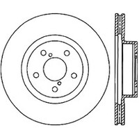 StopTech Power Slot 09-10 Subaru Impreza CRYO Front Left Slotted Rotor