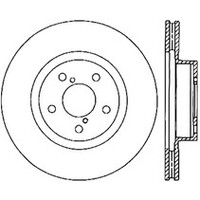 StopTech Power Slot 05-08 LGT Front Left Slotted Rotor