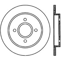 StopTech Power Slot 14-19 Ford Fiesta / 01-07 Ford Focus Slotted Left Rear Cryo Rotor