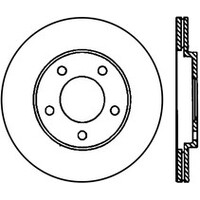 StopTech Power Slot 05-10 Mustang V6/4.0L / GT V8-4.6L Rear Left CRYO Rotor