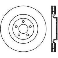 StopTech Power Slot Cryo 07-08 Ford Mustang Shelby Front Left Slotted Rotor