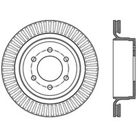 StopTech 12-14 Ford F-150 w/ 6 Lug Rear Left Slotted Sport Cryo Brake Rotor