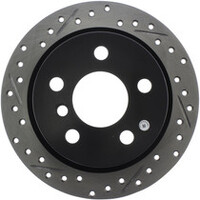 StopTech 14-15 Mini Cooper Base Slotted & Drilled Rear Left Rotor