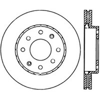 StopTech Slotted & Drilled Sport Front Right Cryo Brake Rotor 13-14 Ford Escape