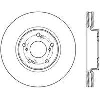 StopTech Slotted & Drilled Sport Brake Rotor Front Left 13 Honda Accord Sport