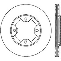 StopTech Power Slot 84-85 Nissan 300ZX Slotted & Drilled Left Front Rotor