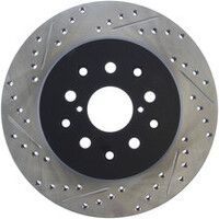 StopTech 5/93-98 Toyota Supra Left Rear Slotted & Drilled Rotor