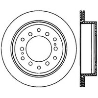 StopTech Power Slot 03-09 Toyota 4 Runner / 03-09 Lexus GX470 Drilled & Slotted Left Rear Rotor