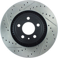 StopTech Slotted & Drilled Sport Brake Rotor - 2015 Ford Mustang Non-Brembo - Front Left