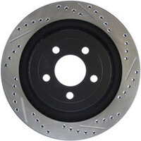 StopTech Slotted & Drilled Sport Brake Rotor - 2015 Ford Mustang GT - Front Left