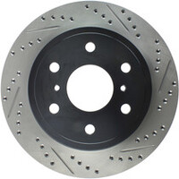 StopTech 05-10 GMC Sierra (w/ Rear Drum) / 07-09 GMC Yukon Rear Right Slotted & Drilled Rotor