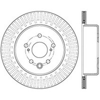 StopTech Lexus 13-15 GS350/14-15 IS350/13-15 GS350H/15 RC350 Left Rear Drilled Sport Brake Rotor