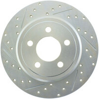 StopTech Select Sport 06-15 Dodge Charger/ 05-15 Chrysler 300 Slotted/Drilled Left Rear Brake Rotor