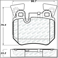 StopTech 08-13 BMW 1-Series Street Select Rear Brake Pads