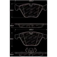 StopTech 11-13 BMW 535i Street Select Front Brake Pads