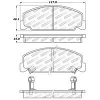 StopTech Street Touring 93-00 Honda Civic DX w/ Rr Drum Brakes Front Brake Pads