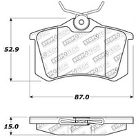 StopTech 02-08 Audi A4 Quattro / 2/99-02 Audi S4 Street Touring Rear Brake Pads