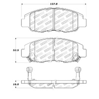 StopTech Street Touring 98-02 Honda Accord Coupe/Sedan Front Brake Pads