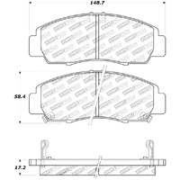 StopTech Street Touring 04-09 Acura TSX / 09 Accord V6 Coupe ONLY Front Brake Pads