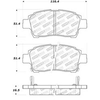 StopTech Street Touring 00-05 Spyder MR2 / 00 Celica GT Front Brake Pads