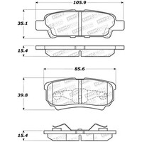 StopTech 07-17 Jeep Patriot Street Performance Rear Brake Pads