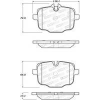 StopTech 11-17 BMW 530i Street Brake Pads w/Shims & Hardware - Rear