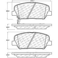 StopTech 12-17 Hyundai Accent / 13-16 Kia Optima Street Performance Rear Brake Pads