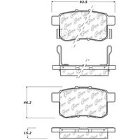 StopTech Sport Performance 97-02 Honda Accord Rear Brake Pads