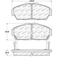 StopTech Performance 93-95 Honda Civic Coupe / 94-95 Civic Hatchback/Sedan Front Brake Pads