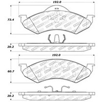 StopTech Sport Brake Pads w/Shims - Rear