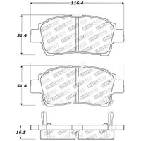 StopTech Performance 00-05 Spyder MR2 / 00 Celica GT / 04-07 xA/xB Front Brake Pads