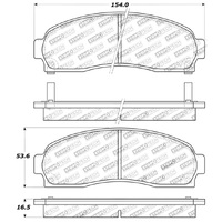 StopTech Sport Brake Pads w/Shims and Hardware - Rear