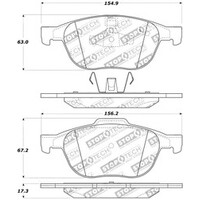 StopTech Performance 07-09 Mazda 3 Front Brake Pads