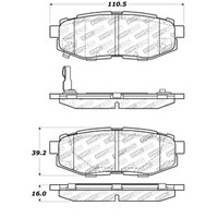 StopTech Performance 06-10 Subaru Legacy Sedan/Outback/13 BRZ / 13 Scion FR-S Rear Brake Pads