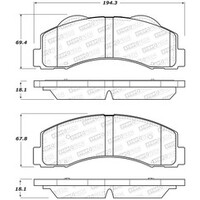 StopTech Performance 10-14 Ford F-150 Front Brake Pads