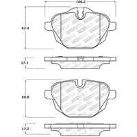 StopTech 11-17 BMW 5-Series / X3 Sport Performance Rear Brake Pads