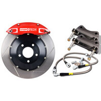 StopTech 08-13 BMW M3/11-12 1M Coupe Rear Black ST-40 Calipers 355x32 Slotted Rotors/Pads/SS Lines